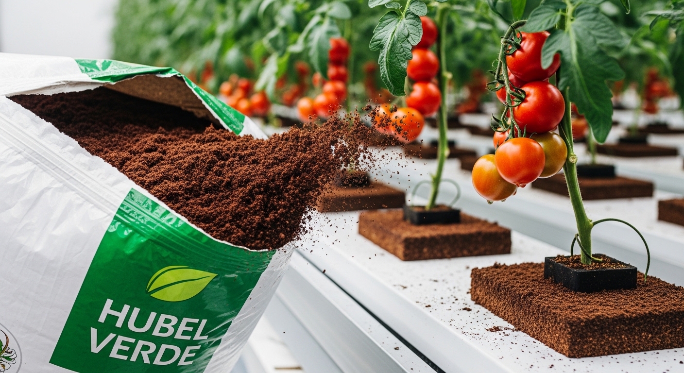 Substrato de fibra de coco para agricultura hidropónica